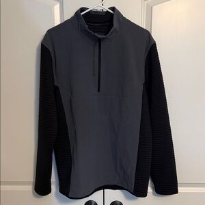 Under Armour Men's Gray and Black Zip-Up Pullover